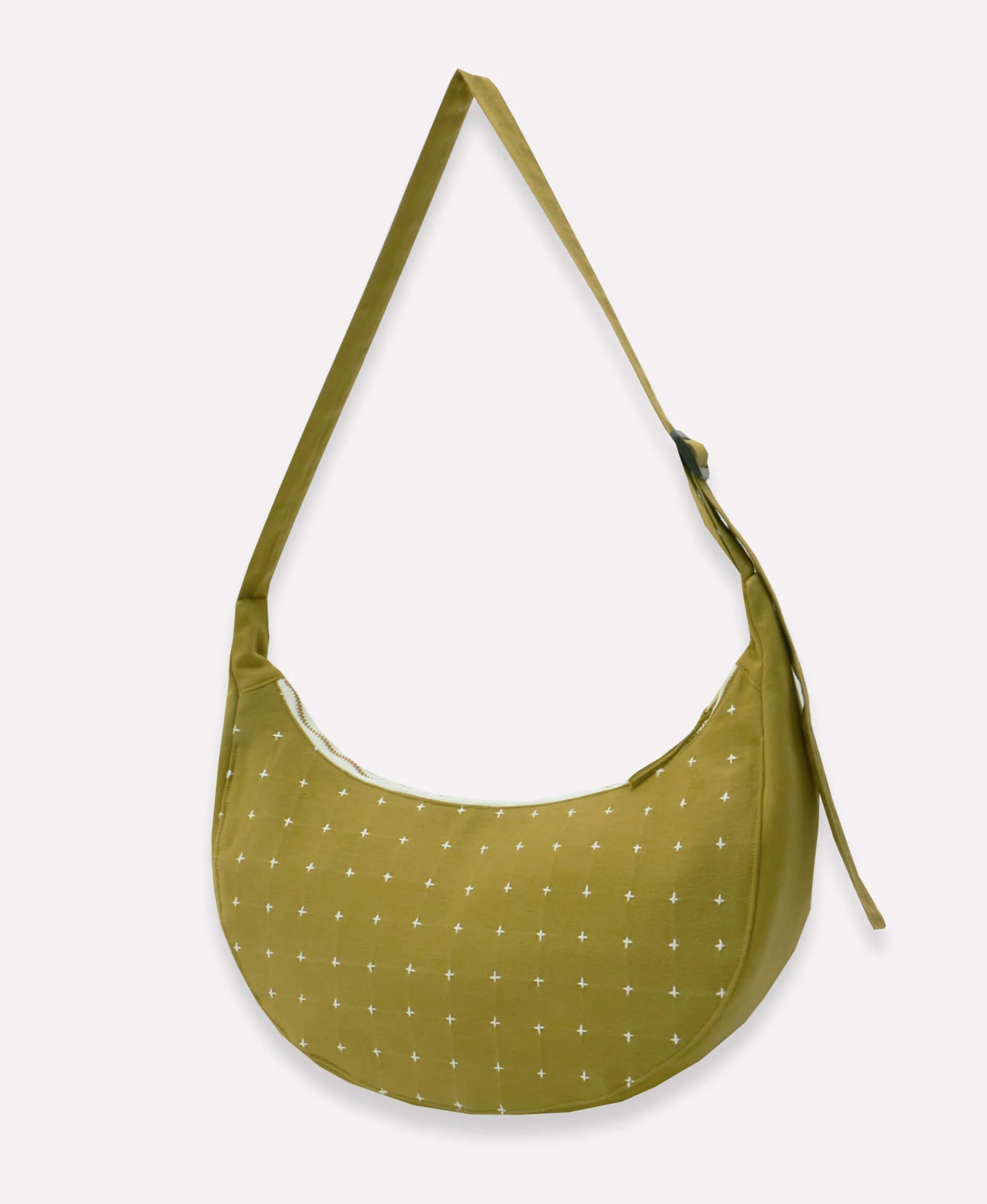 Cross-stitch Crescent Bag